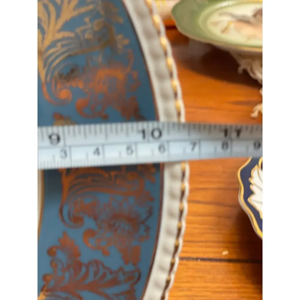 Vintage Solian Ware Simpsons Cobridge England 10.5” Floral Gold Plate